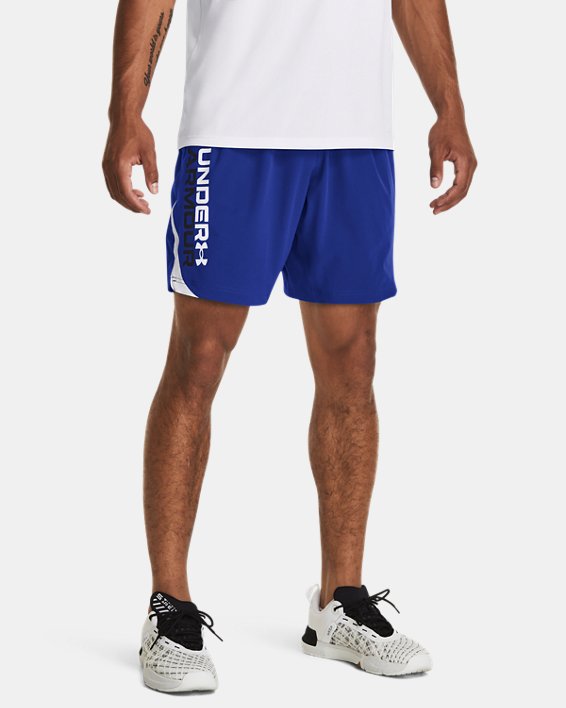 Shorts UA Elevated Woven Graphic para hombre, Blue, pdpMainDesktop image number 0